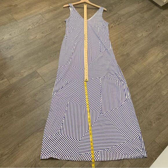 MOTHERHOOD Stripped Tank Dress Women’s Medium Tall Blue white Maternity. - Picture 11 of 12